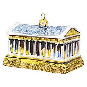  Greek Parthenon Glass Ornament