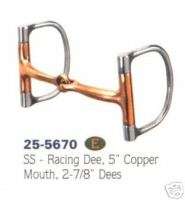 New Western copper mouth dee snaffle bit 5 tack  