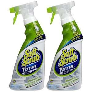 Soft Scrub Total All Purpose Kitchen Cleaner, Lemon, 25.4 oz 2 pack 