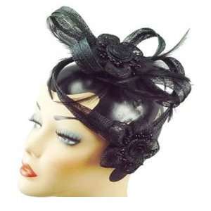  Black Double Flower Fascinator Beauty