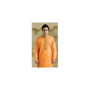  Orange Jacquard Kurta Churidar Arts, Crafts & Sewing