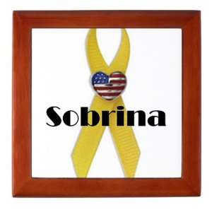  Military Backer Sobrina (Yellow Ribbon) Keepsake Box