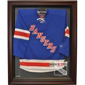   Full Size Removable Face Jersey Display, Mahogany