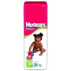 Huggies Snug & Dry Disposable Diapers, Huggies Snug N Dry Disp Sz3, (1 