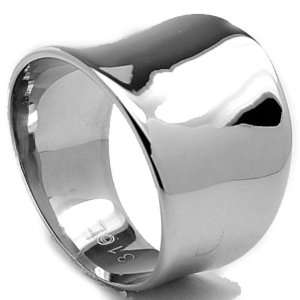  Stainless Steel Ladies Cigar Ring Size 8 Jewelry