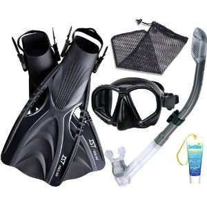  Snorkeling Purge Mask Fin Snorkel Set Gear Package Sports 