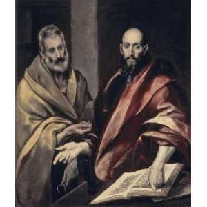  Apostles St. Peter and St. Paul by El Greco. Size 13.63 X 16.00 Art 