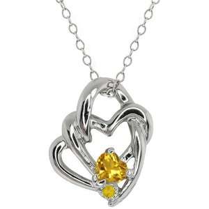  0.26 Ct Genuine Heart Shape Yellow Citrine Gemstone 10k 