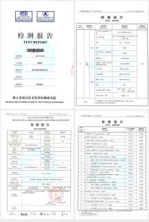 sky blue orange light yellow chinese official quality test report