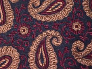 Charvet Designer Red, Gold, & Black Paisley Silk Necktie  