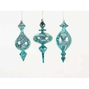  Tall Teal Green Classic Finial Christmas Ornament 7