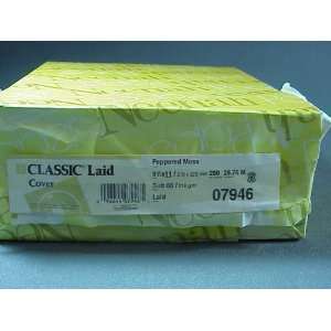 Classic Laid Cover Paper 07946  Peppered Moss  8 1/2 x 11  250 ct. Sub 
