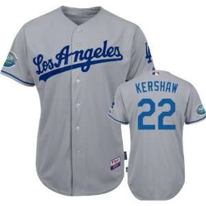 Clayton Kershaw Jersey Adult Majestic Road Grey Authentic Cool Baseâ 