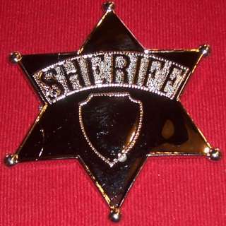 Jumbo Sheriff Badge Plastic Cowboy Costume Big Giant  
