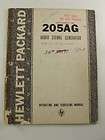 1955 Hewlett Packard HP Audio Signal Generator Manual