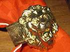 Cuff Buttons  Old Leo the Lion with a Mouthful of Bling  