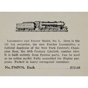   20th Century Ltd Model Train   Original Print Ad