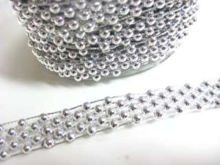 silver metal trim ribbon NEW 1 yd  