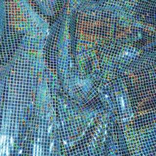 SEQUIN KNIT HOLOGRAM FABRIC SILVER 44 BY THE YARD  