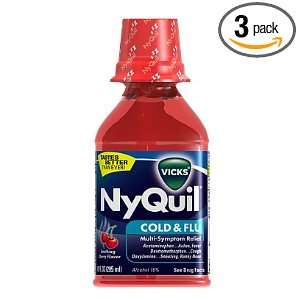 Vicks NyQuil Cold & Flu, Multi symptom Relief, Soothing Cherry Flavor 