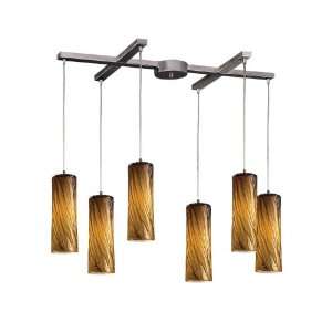  Illuminare Maple Satin Nickel 6 Light Pendant Light 