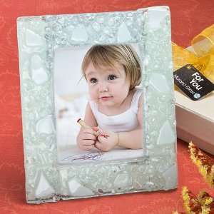  Baby Keepsake Murano Collection white finish picture frame Baby