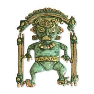  Bronze and copper wall art, Warrior from Sipan