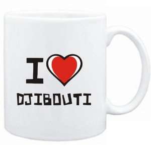  Mug White I love Djibouti  Capitals