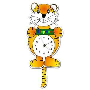  Personalised Tiger Pendulum Wall Clock Baby