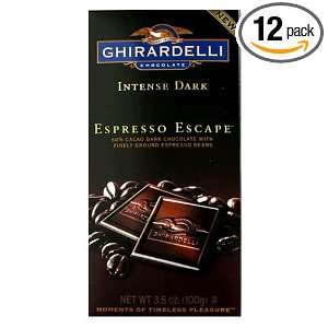   Chocolate with Ground Espresso Beans, 3.5 Ounce Packages (Pack of 12