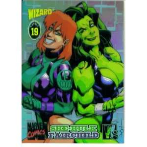 1997 Wizard Promo Trading Card #19  Fairchild & She Hulk 