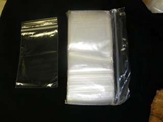 100 3x5 reclosable ziplock bag 2mil clear for leg bands  