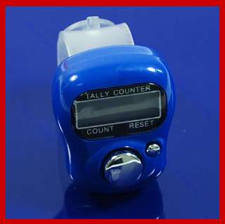 Digit LCD Electronic Digital Hand Tally Counter Blue  