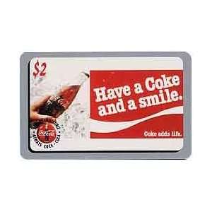 com Coca Cola Collectible Phone Card Coca Cola 95 $2. Hand & Bottle 