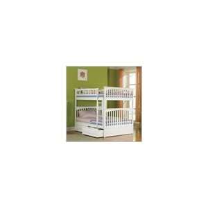   Furniture Columbia Full over Full Bunk Bed in White