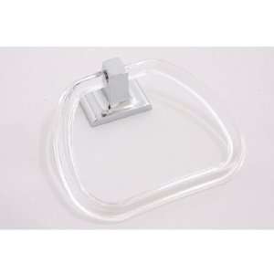 Taymor Sunglow Collection Lucite Towel Ring, Polished Chrome Finish 
