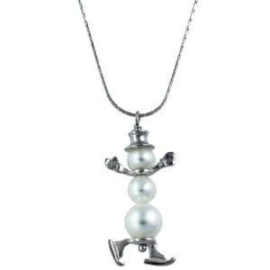  Silvermoon Sterling Silver Pearl Snowman with Gloves 