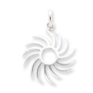  Sterling Silver Sun Burst Pendant Jewelry