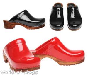 Sanita Retro Patent Danish Clogs Shoes (Art 457012)  