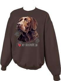 Love My Chocolate Lab Dog Crewneck Sweatshirt S  5x  