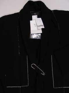   SWEATER $1340 BLACK CONTRAST STITCH CLOTHESPIN CARDIGAN XL 4 NEW