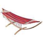 PORTABLE 6 1/2 PATIO HAMMOCK WITH WOOD STAND 330#