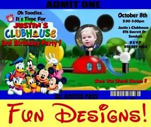 MICKEY MOUSE CLUBHOUSE Birthday Invitations MINNIE  