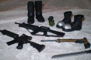 GI JOE BOOTS GUNS KNIFE MISC ITEMS FOR GI JOES FREE USA SHIPPING 