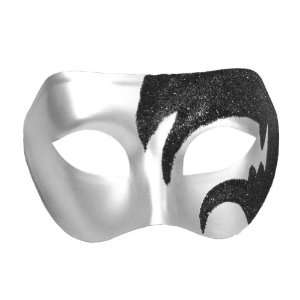  Mystic Black & Silver Venetian Masquerade Mask ~ Mardi 