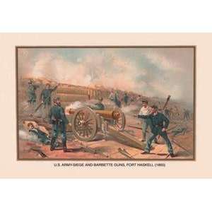   printed on 20 x 30 stock. Siege and Barbette Guns, Fort Haskell, 1865