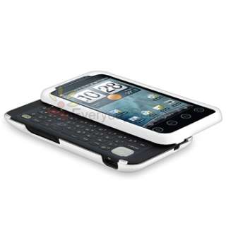 White Rubberized Hard Cover Case For HTC EVO Shift 4G  