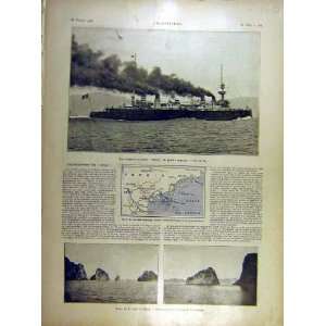   Sully Ship Cruiser Map Tonkin DAlong French Print