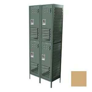 Competitor Ventilated Double Tier Locker, 3 Wide, 12W X 12D X 30H 