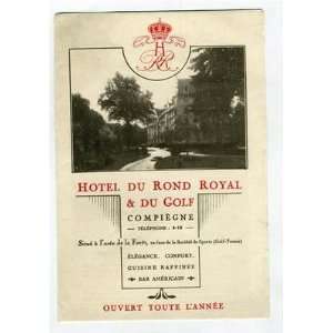   Du Rond Royal & Du Golf Brochure Compiegne France 
